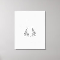 Ballet Dancer Sketch Line Art Canvas Girls Room