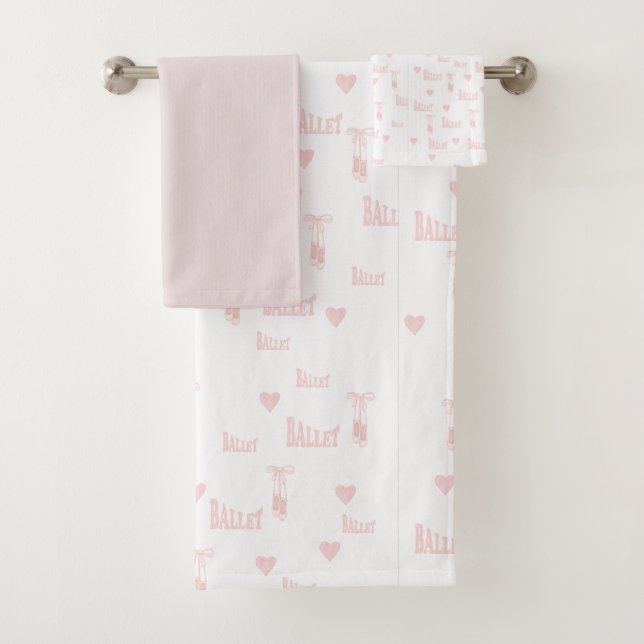 Ballet Dancer Slipper Sweet16 Grandaughter Girl's  Bath Towel Set (Insitu)