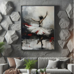 Ballet Dancer Symbolic Abstract Art Photo Print