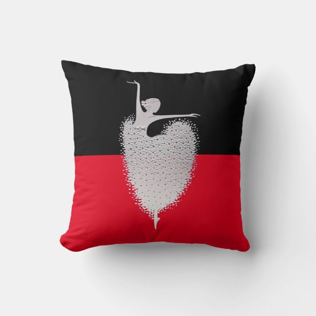 Ballet Dancer Throw Pillow (Front)