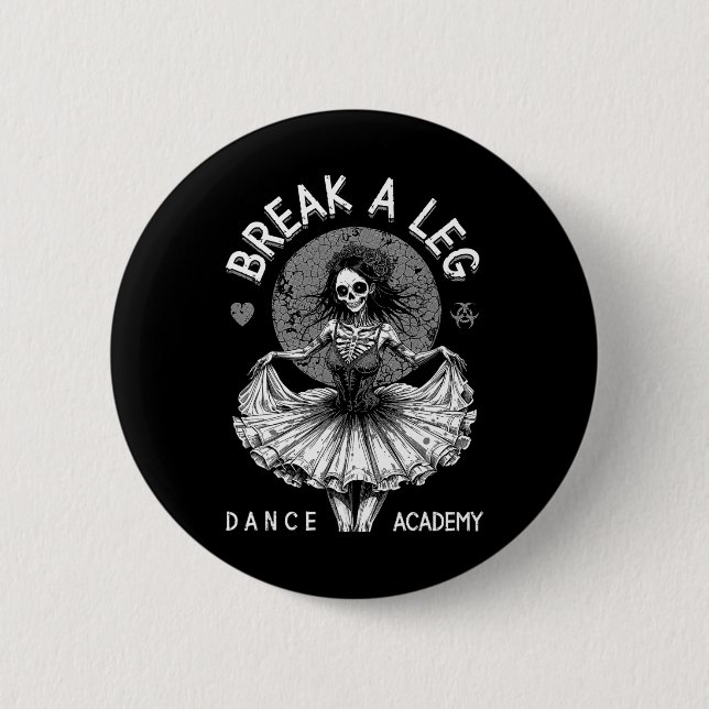 Ballet Dancer Zombie Ballerina Dance Academy Funny 2 Inch Round Button (Front)