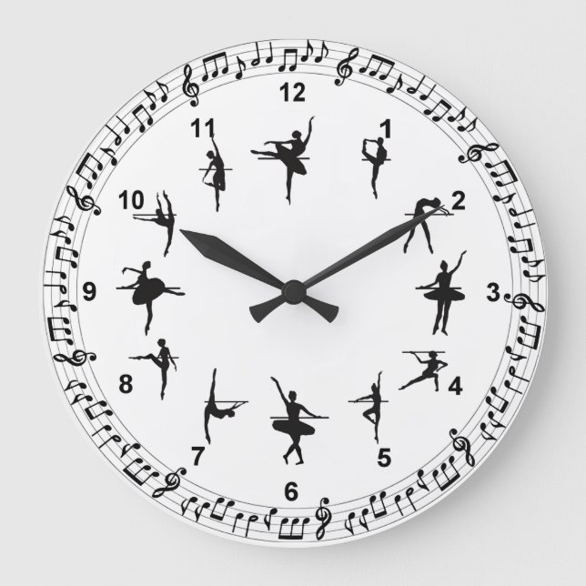 Ballet dancers Acrylic Wall Clock (Front)