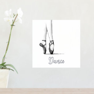 Ballet Dancer's Graceful Legs en Pointe - custom Foil Prints