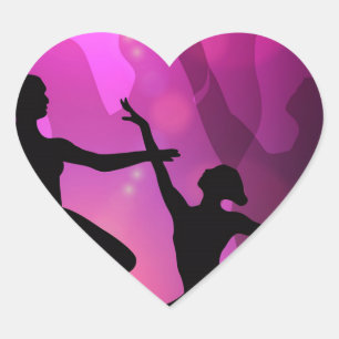 Ballet Dancers Heart Sticker