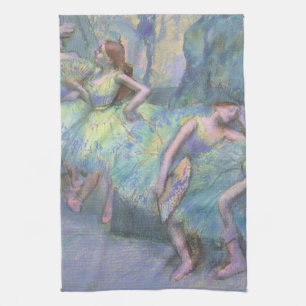 Ballet Dancers in the Wings by Edgar Degas Kitchen Towel