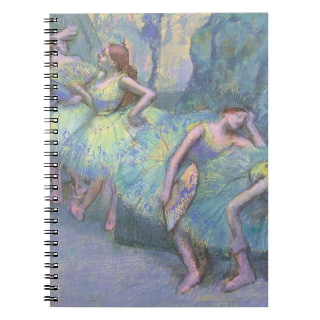 Ballet Dancers in the Wings by Edgar Degas Notebook (Front)