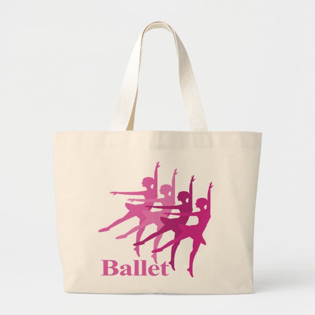 Ballet Dancers Large Tote Bag (Front)
