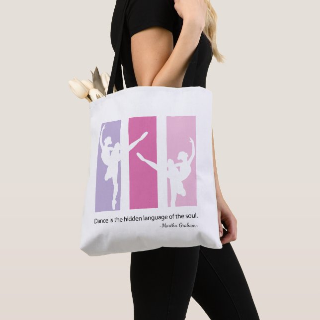 Ballet Dancers Martha Graham Quote Tote Bag (Close Up)