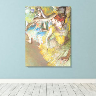 Ballet Dancers on the Stage by Edgar Degas Canvas Print