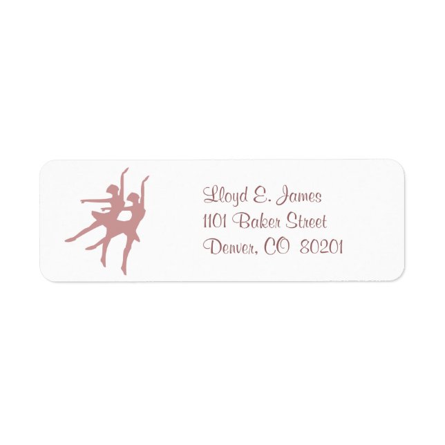 Ballet Dancers Return Address Label (Front)
