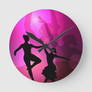 Ballet Dancers Round Clock
