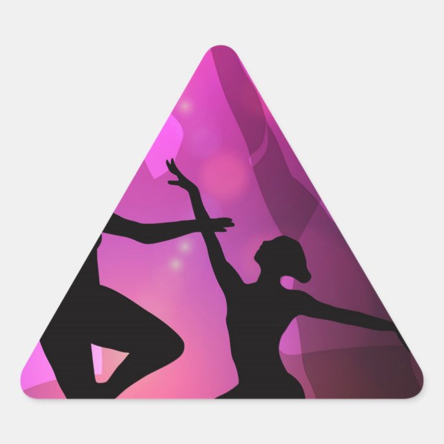 Ballet Dancers Triangle Sticker (Front)