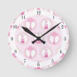 Ballet Dancing - Ballerina Tutu Dancer Round Clock