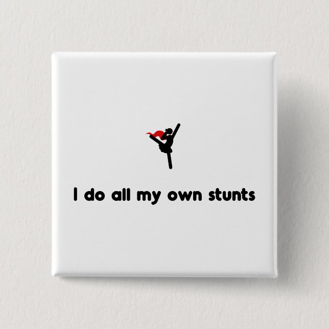Ballet Dancing Hero 2 Inch Square Button (Front)