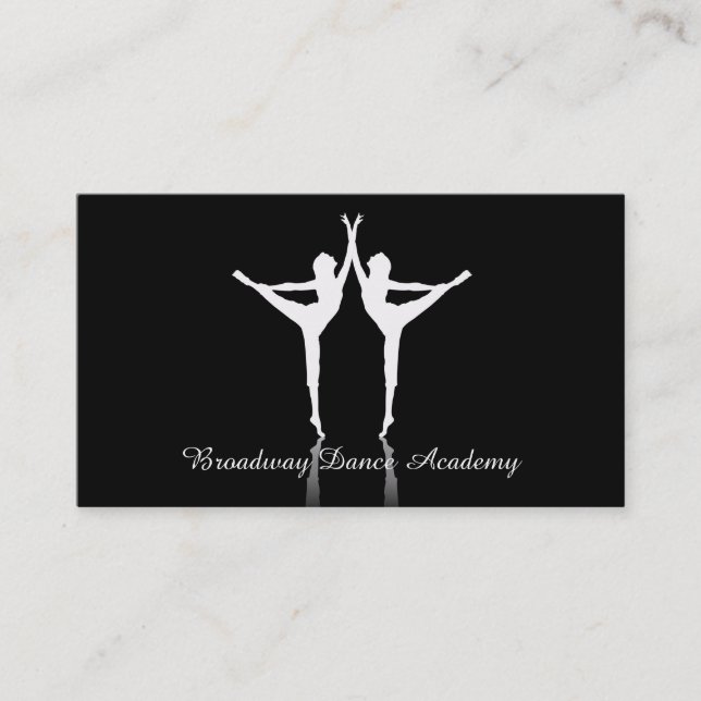 Ballet danse carte de visite chic (Devant)
