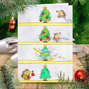 Ballet de Noël Carte de vœux comique 