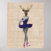 Ballet Deer in Blue