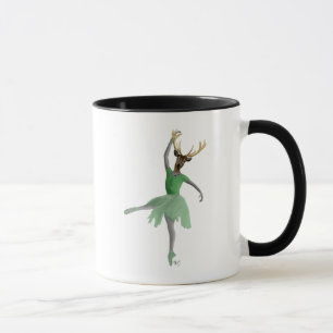 Ballet Deer in Green Mug