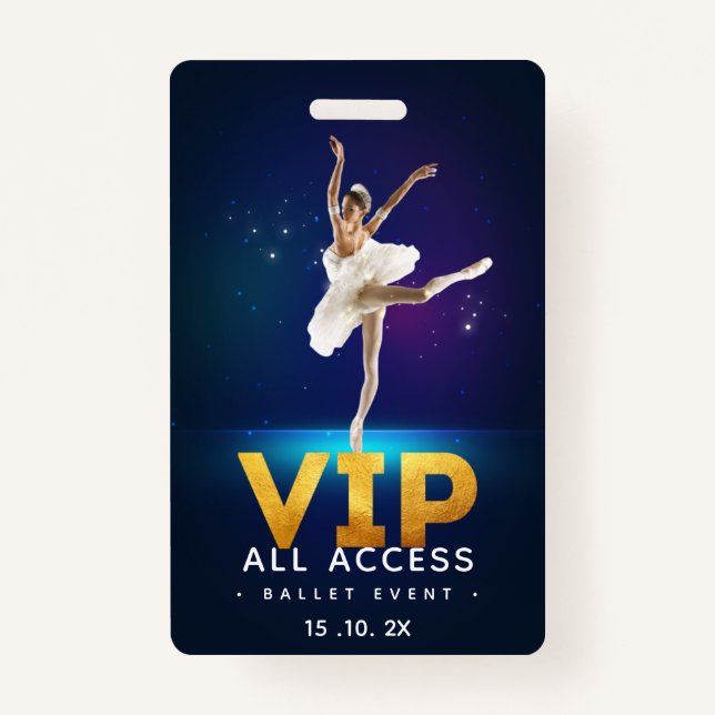 Ballet event VIP All Access Pass Badge (Front)