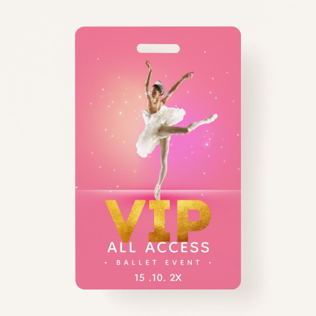 Ballet event VIP All Access Pass Badge (Front)