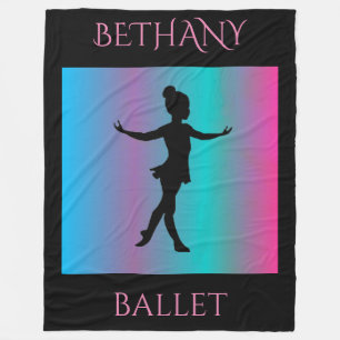 BALLET FLEECE BLANKET. CUSTOM NAMES AVAILABLE.