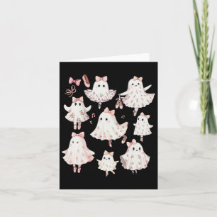 Ballet Ghost Ballet Dancer Spooky Dance Teacher Ha Card