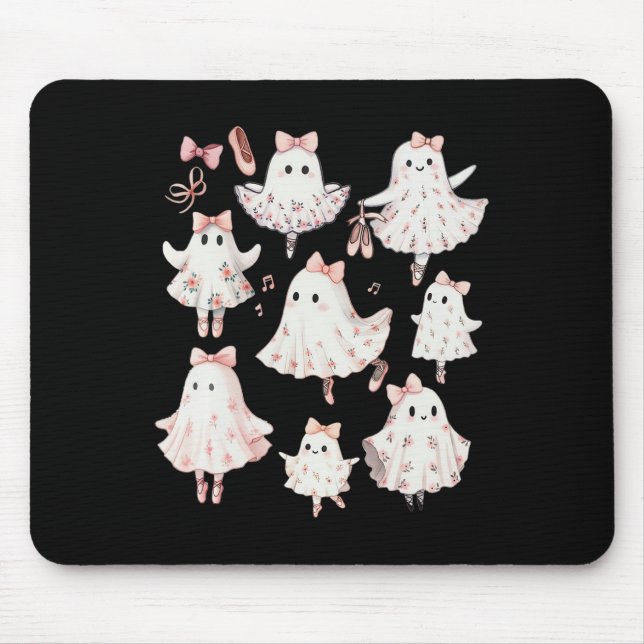 Ballet Ghost Ballet Dancer Spooky Dance Teacher Ha Mouse Pad (Front)