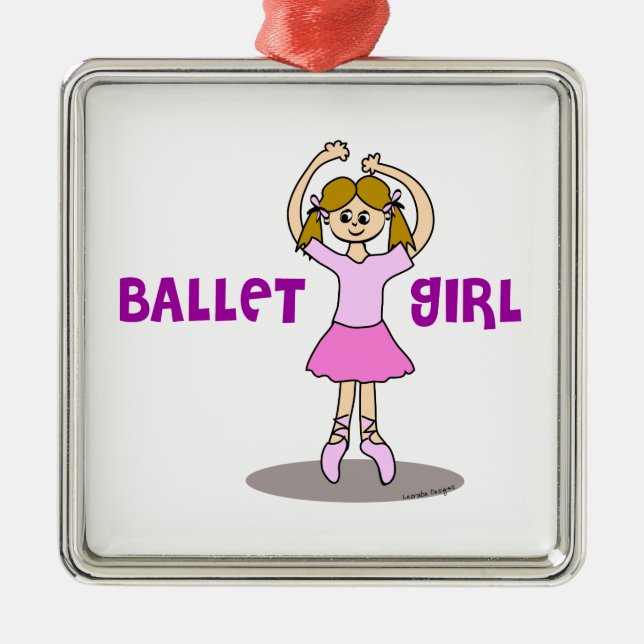 Ballet Girl Metal Ornament (Front)