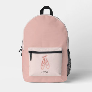 Ballet Girl Pink Printed Backpack