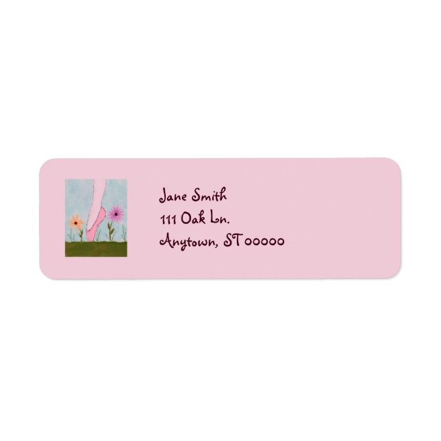 Ballet in Flowers Customizable Address Labels (Front)