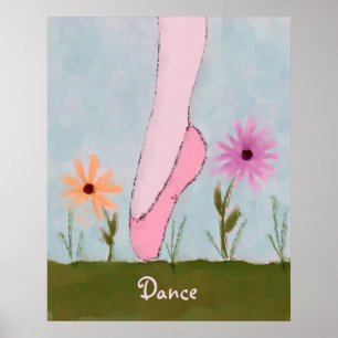 Ballet in Flowers Customizable Poster Print