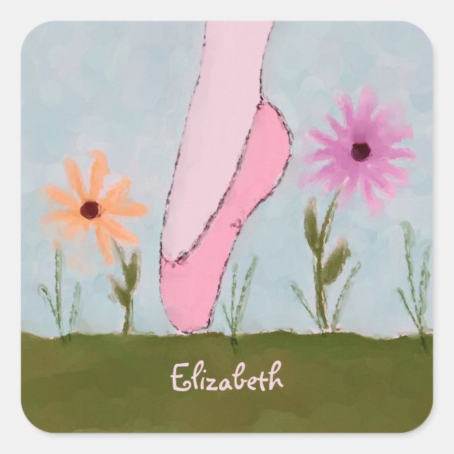Ballet in Flowers Customizable Stickers (Front)