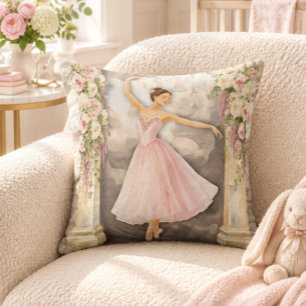 Ballet Is Like Dreaming On Your Feet Ballerina Throw Pillow