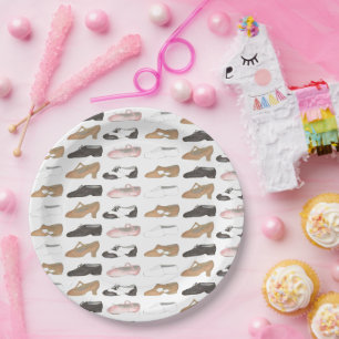 Ballet Jazz Tap Lyrical Acro Character Dance Shoes Paper Plate