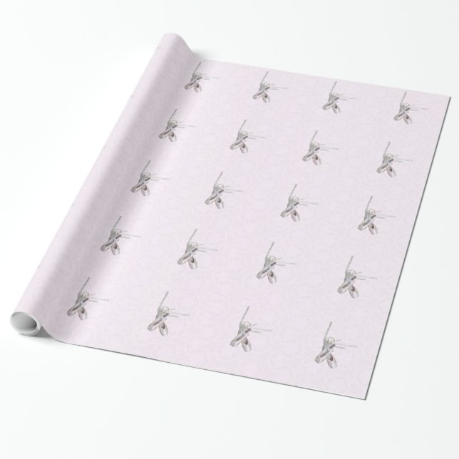 'Ballet & Lace' Wrapping Paper (Unrolled)