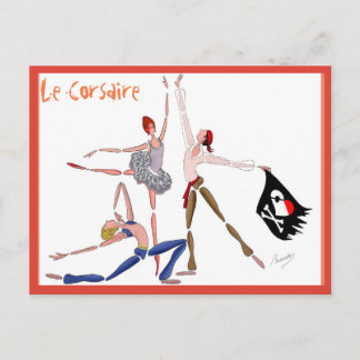 BALLET LE CORSAIRE, GIFT FOR THE BALLETOMANE POSTCARD