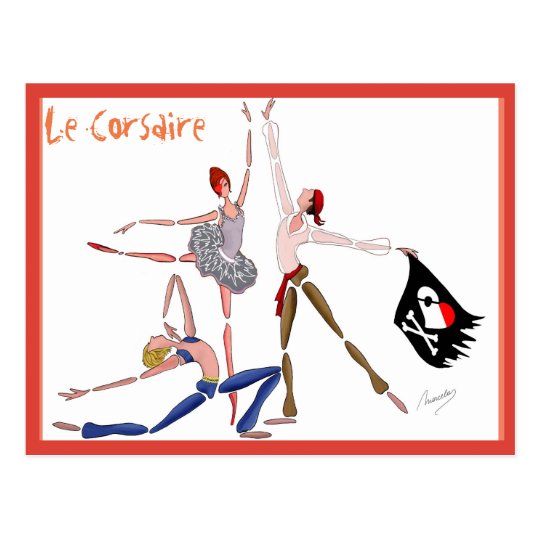 BALLET LE CORSAIRE, GIFT FOR THE BALLETOMANE POSTCARD