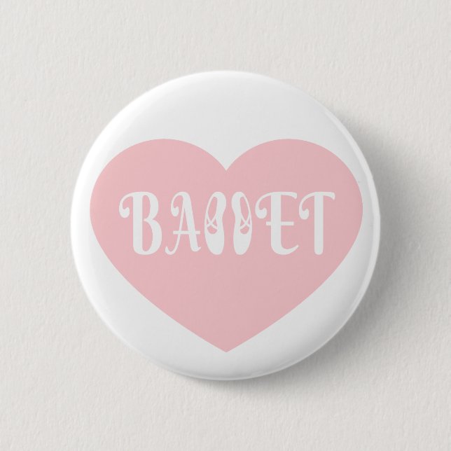 Ballet Love Dance Personalize Ctomizeus 2 Inch Round Button (Front)