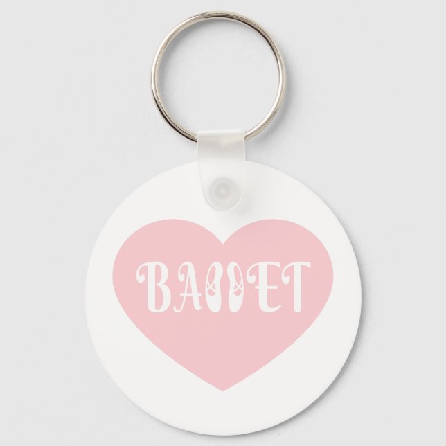 Ballet Love Dance Personalize Ctomizeus Keychain (Front)