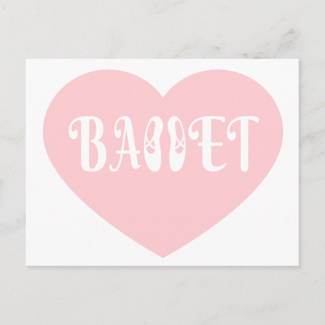 Ballet Love Dance Personalize Ctomizeus Postcard (Front)