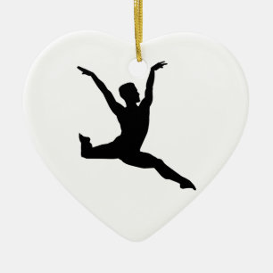 Ballet man ceramic ornament