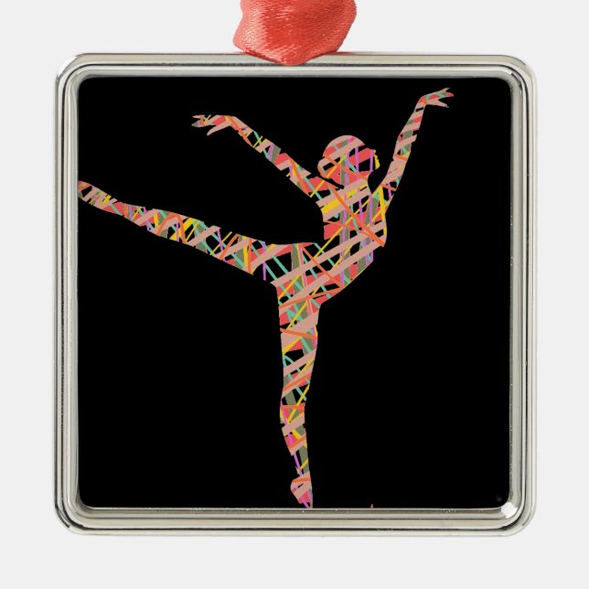 Ballet modern dancer metal ornament (Front)