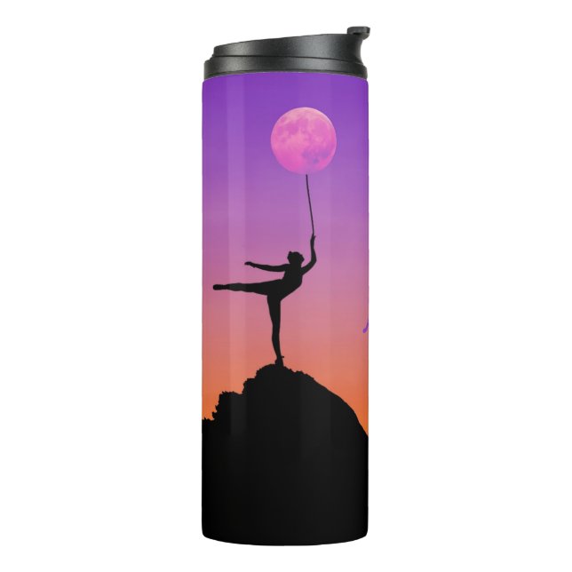 Ballet Moon Balance Personalized Name Thermal Tumbler (Rotated Left)