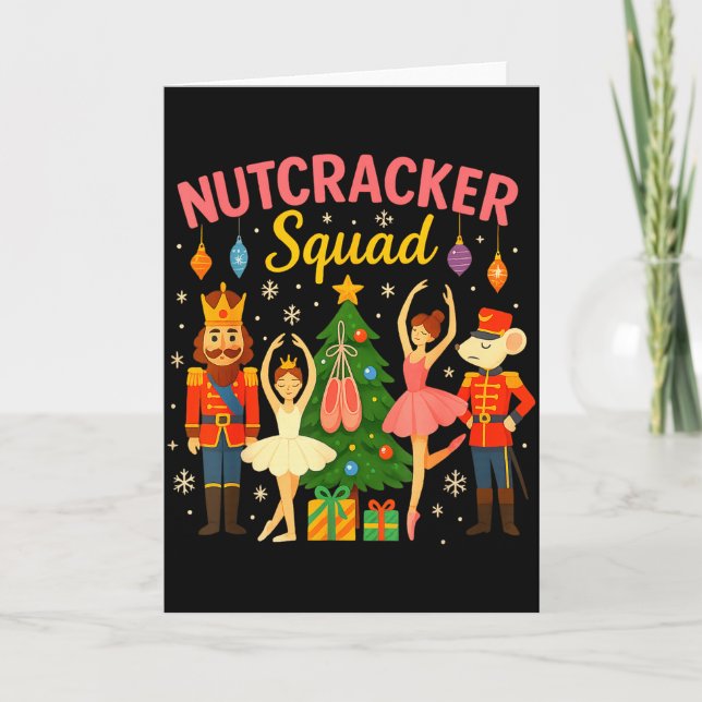 Ballet Nutcracker Squad Christmas Costume For Kids Card (Front)