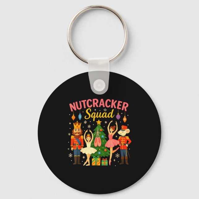Ballet Nutcracker Squad Christmas Costume For Kids Keychain (Front)