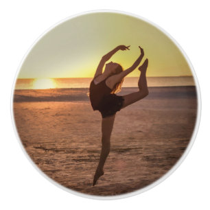 Ballet on the Beach Ceramic Knob