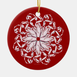 Ballet Pattern (pink) Ceramic Ornament