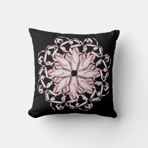 Ballet Pattern (pink) Throw Pillow