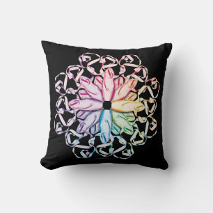 Ballet Pattern (spectral) Throw Pillow
