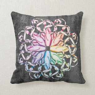 Ballet Pattern (spectral) Throw Pillow